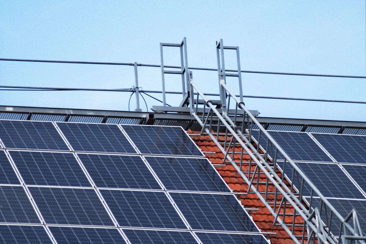 Sol Paneler för Terrasserade Tak